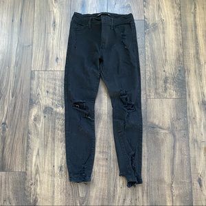 Francesca’s Distressed Black Harper Skinny Jean